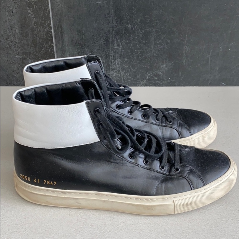 Common Project Leather high tops